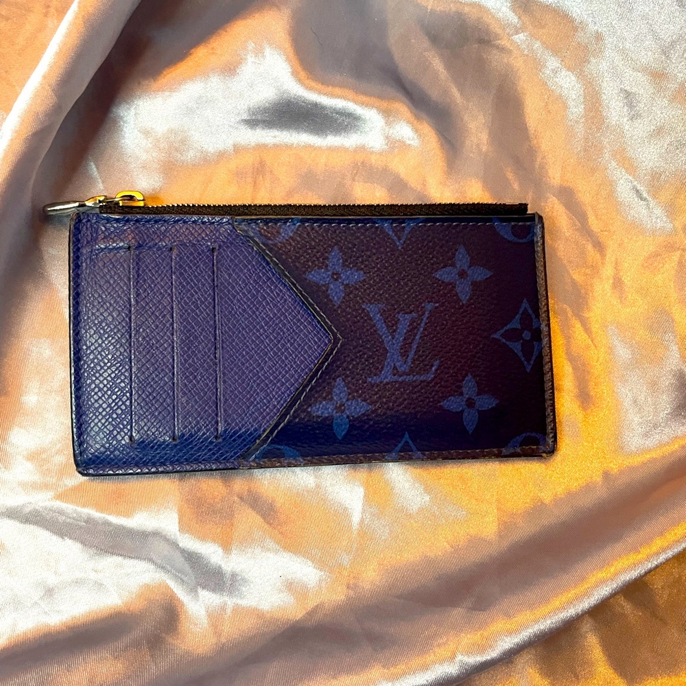 Authentic Louis Vuitton blue card holder